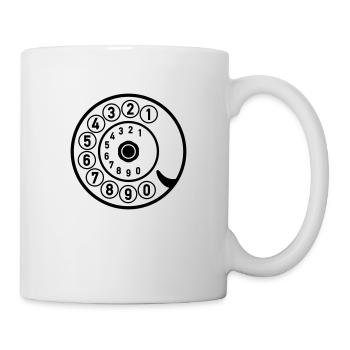 Dial Vintage Phone Call Retro Technology - Mug - white - Right