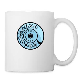 Dial Vintage Phone Call Retro Technology - Mug - white - Right
