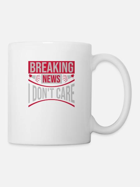 Les dernières nouvelles s’en fichent - Mug blanc - blanc