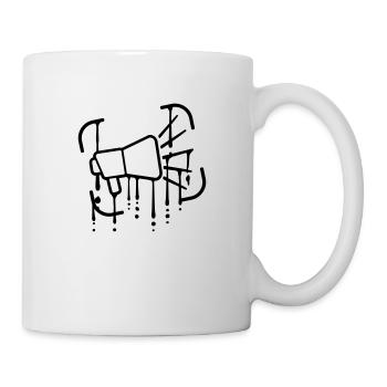 Graffiti Tropfen Megafon Symbol - Tasse - Weiß - Rechts