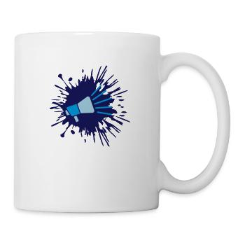 Symbole de blobs de couleur Megafon gouttes - Mug blanc - blanc - Droite