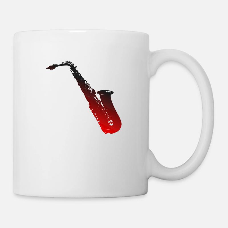 Saxophon - Tasse - Weiß
