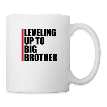 Leveling up big brother - Tasse - Weiß - Rechts