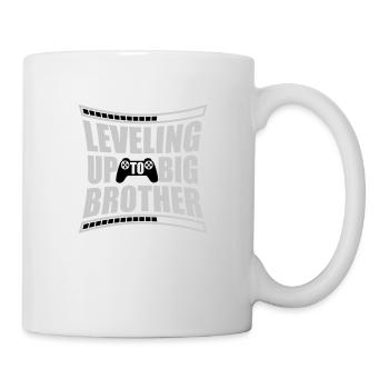 Monter de niveau grand frère - Mug blanc - blanc - Droite