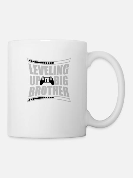 Leveling up big brother - Tasse - Weiß