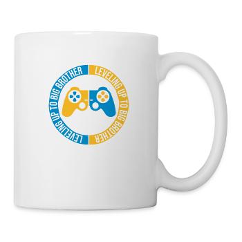 Monter de niveau grand frère - Mug blanc - blanc - Droite