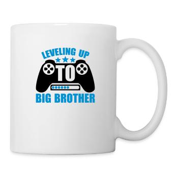 Leveling up big brother - Tasse - Weiß - Rechts