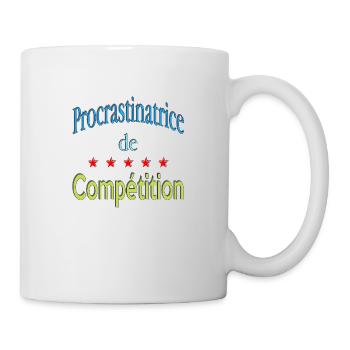 Procrastinatrice de compétition - Mug blanc - blanc - Droite
