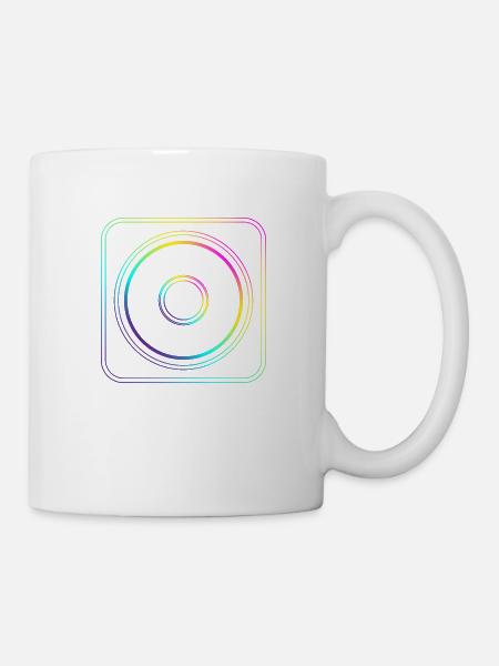 Farbiges Verlaufsquadrat - Tasse - Weiß