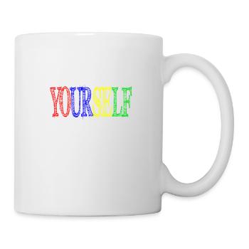 BE YOURSELF THEY'LL ADJSUT - Mug blanc - blanc - Droite