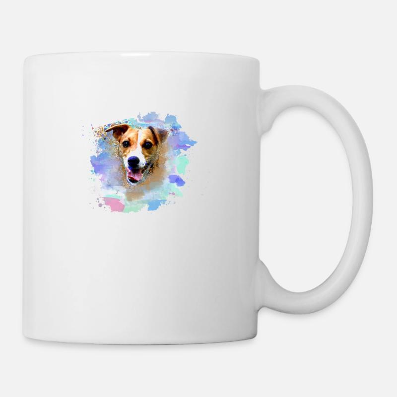 Jack Russell ,terrier graffiti,dog,watercolor,colorful - Mug - white