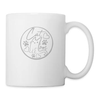 Kreis Logo Cat Mom - Tasse - Weiß - Rechts
