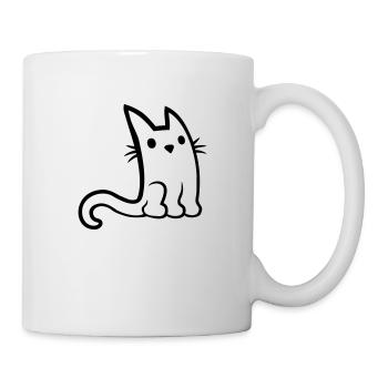 Little cute sitting cat - Mug - white - Right