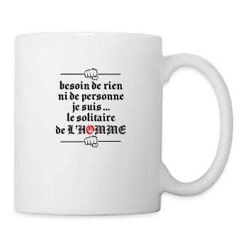 solitaire . - Mug blanc - blanc - Droite