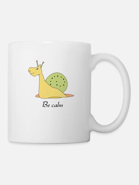 Be calm - Tasse - Weiß