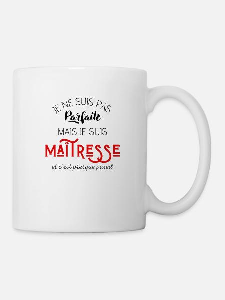 Pas parfaite mais maîtresse - Mug blanc - blanc