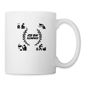 Ich bin Klempner schwarz - Tasse - Weiß - Rechts