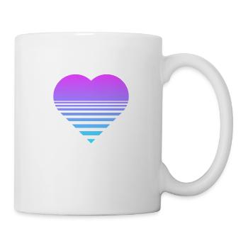 Synthwave Cœur - Mug blanc - blanc - Droite