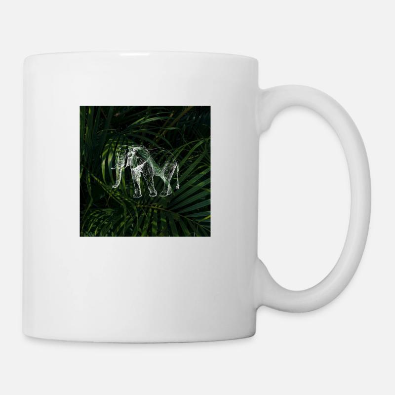 Conception d’éléphant - Mug blanc - blanc