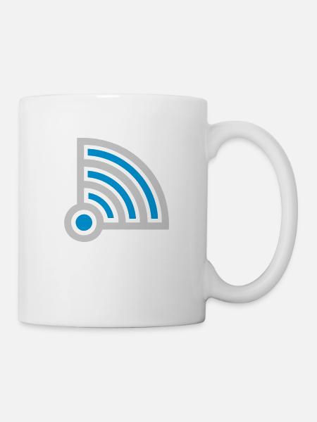 Gute Verbindung Symbol Wifi - Tasse - Weiß