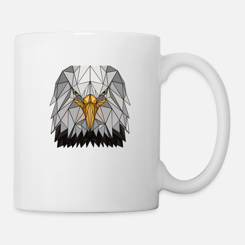 Adler Polygon - Tasse - Weiß