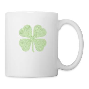 Streak of lucky - Cloverleaf - Lucky Gift Idea - Mug - white - Right