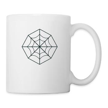 Unregelmäßiges Spinnennetz - Tasse - Weiß - Rechts