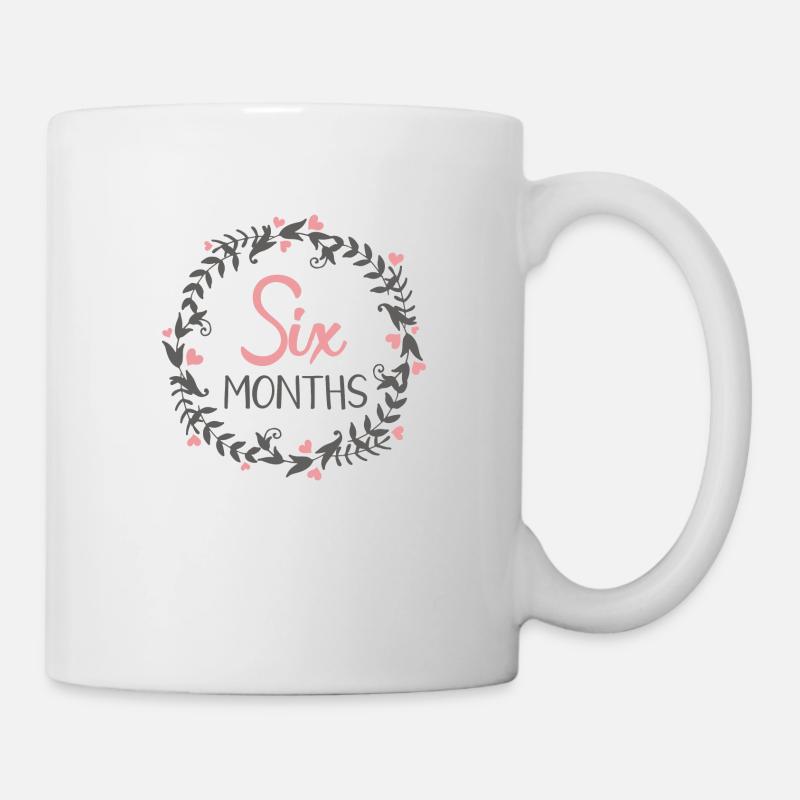 SIX MONTHS MILESTONES HEART - Tasse - Weiß