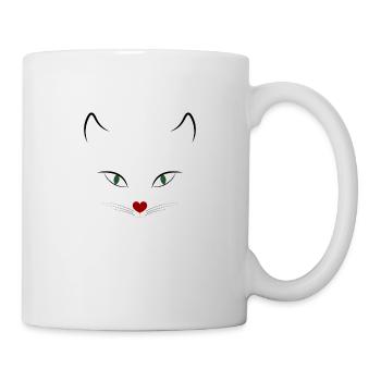 Katze - Tasse - Weiß - Rechts