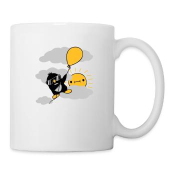 Flying Penguin Balloon Sun - Mug blanc - blanc - Droite