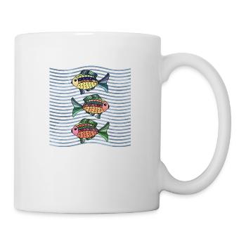 Poissons - Mug blanc - blanc - Droite
