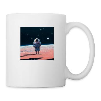 lonely spaceman looking into the void - Tasse - Weiß - Rechts