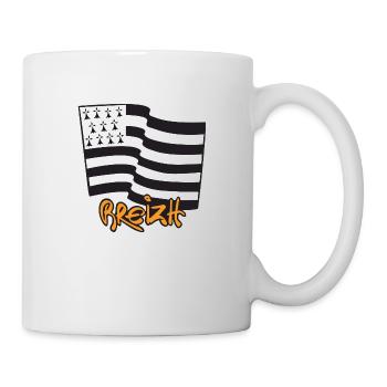 logo Jaune Moutarde - Mug blanc - blanc - Droite