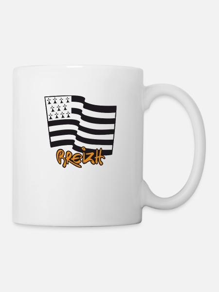 logo Jaune Moutarde - Mug blanc - blanc