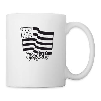 logo Blanc - Mug blanc - blanc - Droite
