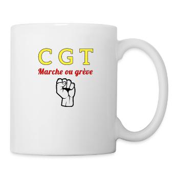 Cgt - Mug blanc - blanc - Droite