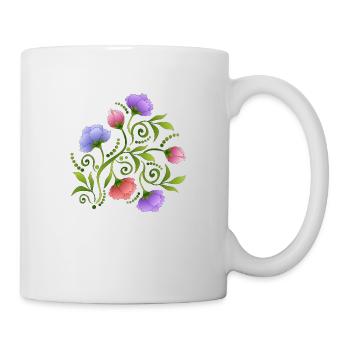 Fleur - Mug blanc - blanc - Droite