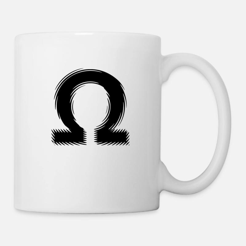 Omega | Symbol | griechisches Alphabet - Tasse - Weiß