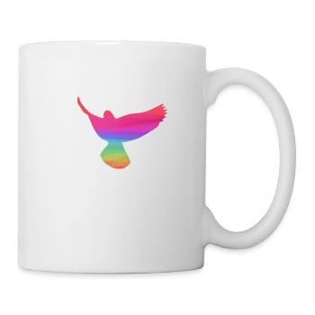pigeons,deaf,birds,rainbows,colorful,graffiti, - Mug - white - Right