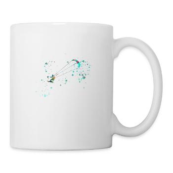 kitesurf, surf, surfeur, vague, bleu, graffiti, bla - Mug blanc - blanc - Droite