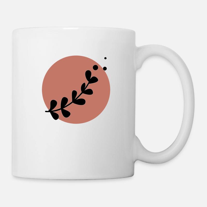 Minimal Planze Sommer trendige Farbe - Tasse - Weiß