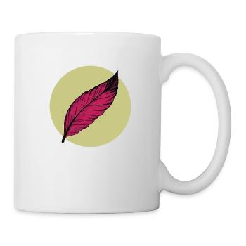 Minimal Feather Summer Trendy Colors - Mug - white - Right