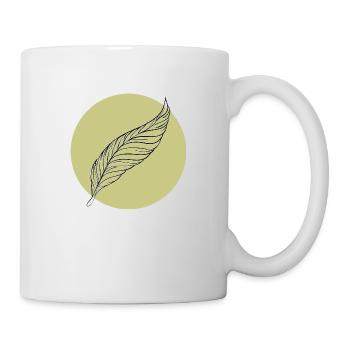 Minimal Feather Summer Trendy Colors - Mug - white - Right