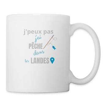 j peux pas j ai pêche dans les landes - Mug blanc - blanc - Droite