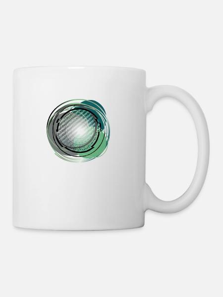 cyber mandala - Tasse - Weiß