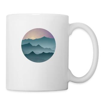 Montagnes boisées - Mug blanc - blanc - Droite