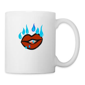 Lippen suchen Tränen v11.00 - Tasse - Weiß - Rechts