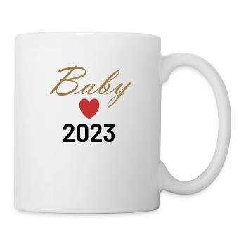 Schwangerschaft und Baby 2023 - Tasse - Weiß - Rechts