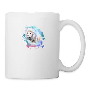white lion,lion,colorful,graffiti,painting - Mug - white - Right