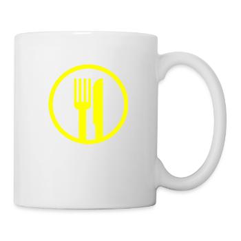 couteau fourchette - Mug blanc - blanc - Droite